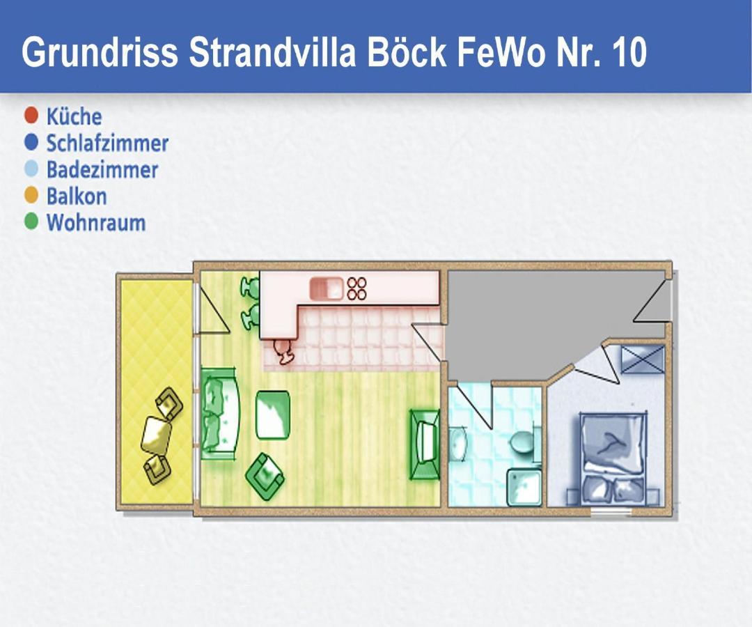 Strandvilla Boeck Fewo 10 Strandnah, Balkon, Meerblick Glowe Eksteriør bilde